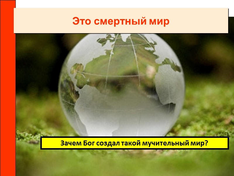 Это смертный мир Зачем Бог создал такой мучительный мир?